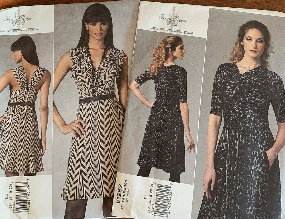 Tracy Reese Vogue American Designer Sewing Patterns V1252 or V1190